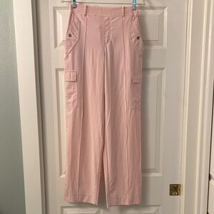 Athleta Light Pink Wide Leg Cargo Pants